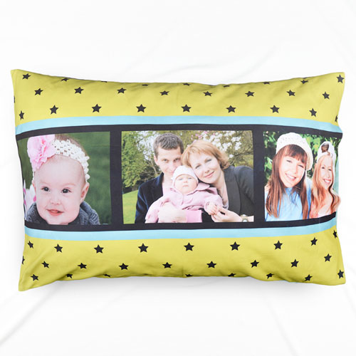 Lime Star Collage Personalised Pillowcase
