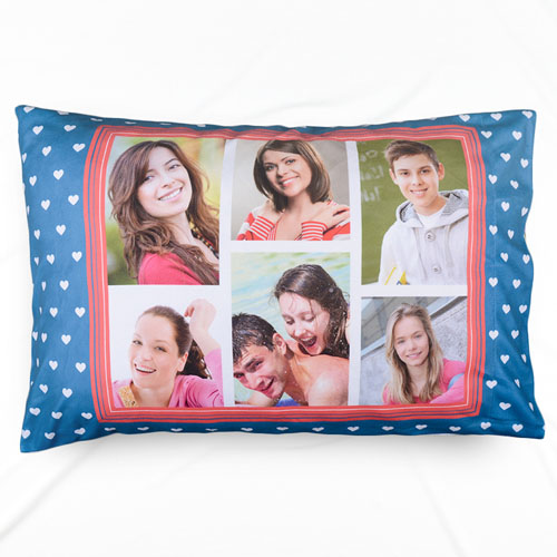 Six Collage Personalised Photo Pillowcase