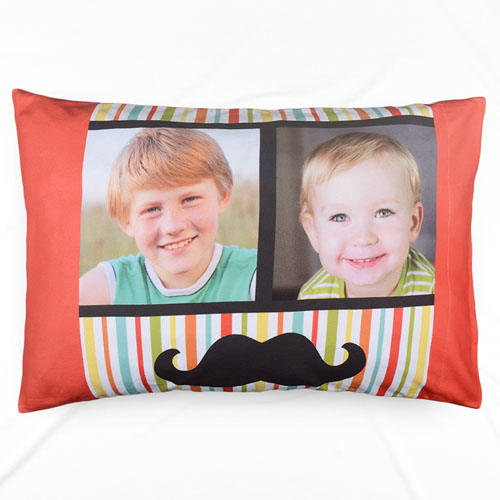 Stripe And Mash Collage Personalised Photo Pillowcase