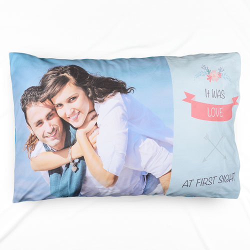 Love At First Sight Personalised Pillowcase