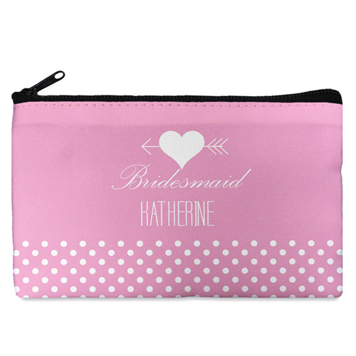 Arrow Heart Personalised Cosmetic Bag Medium