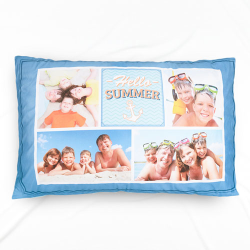 Hello Summer Photo Collage Personalised Pillowcase