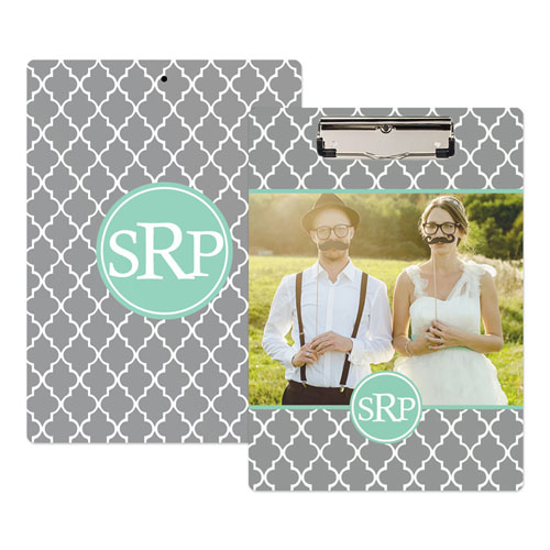Grey Clover Photo Personalised Clipboard