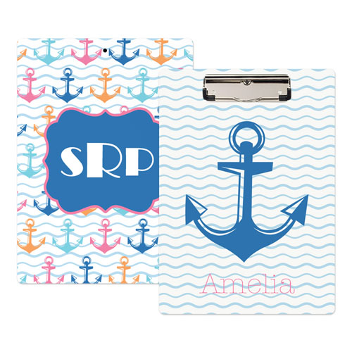 Chevron Anchor Personalised Clipboard