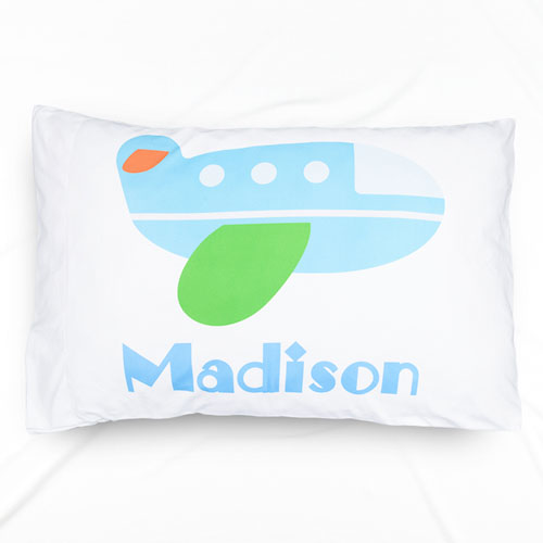 Airplane Personalised Name Pillowcase