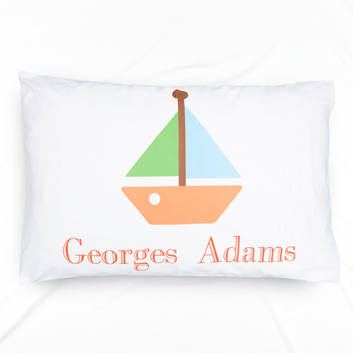 Boat Personalised Name Pillowcase