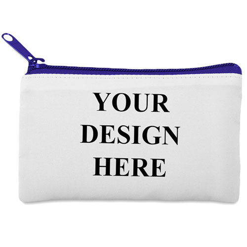 Custom Full Colour Print Medium (2 Side Same Image) Purple Zipper Cosmetic Bag