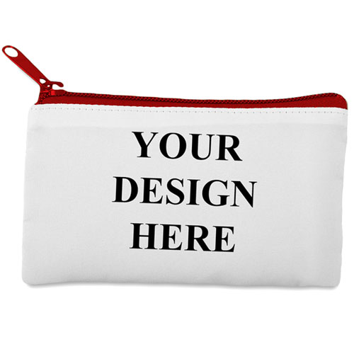 Custom Full Colour Print Medium (2 Side Same Image) Red Zipper Cosmetic Bag