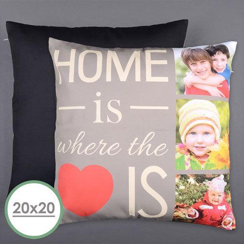 Home Is Love Personalised Photo Large Pillow Cushion Cover 20