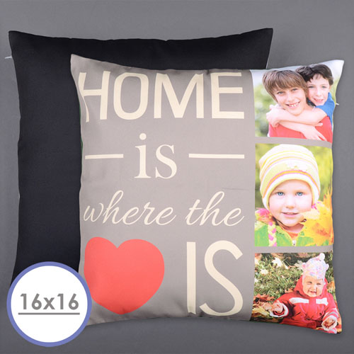 Home Is Love Personalised Photo Pillow Cushion Cover 16