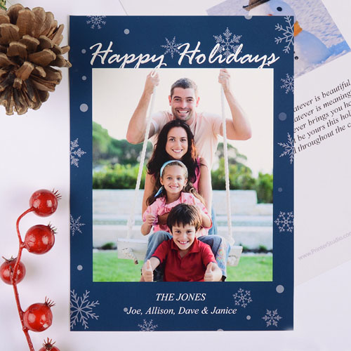 Holiday Blessing Personalised Christmas Photo Card