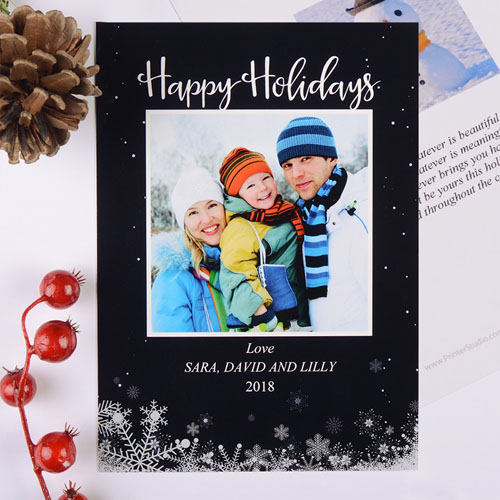 Frozen In Time Personalised Photo Christmas Card