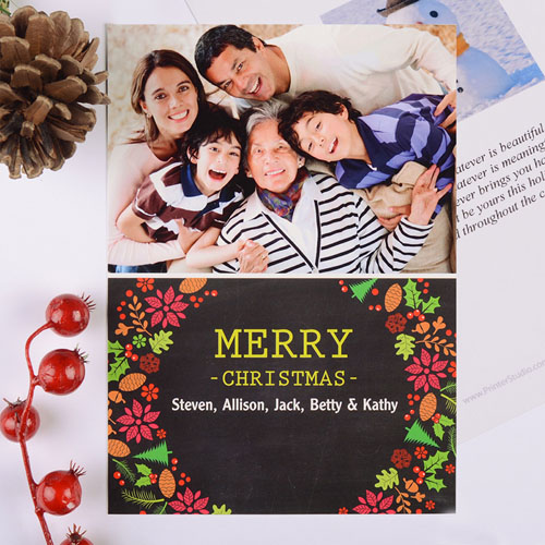 Merry Frame Personalised Photo Christmas Card