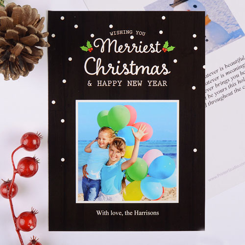 Merriest Christmas Personalised Photo Card