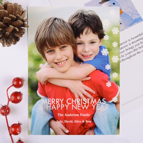 Sparkle Holiday Personalised Photo Card