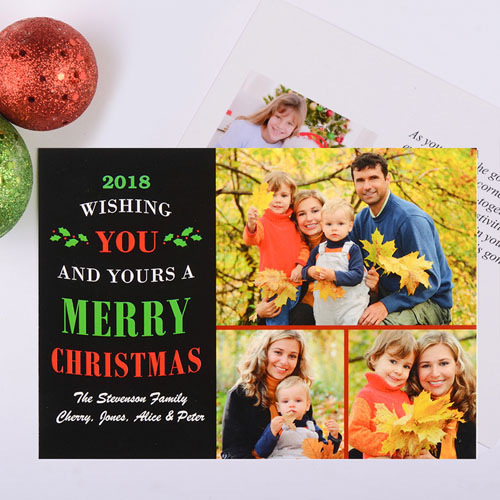 Christmas Wishes Personalised Photo Card