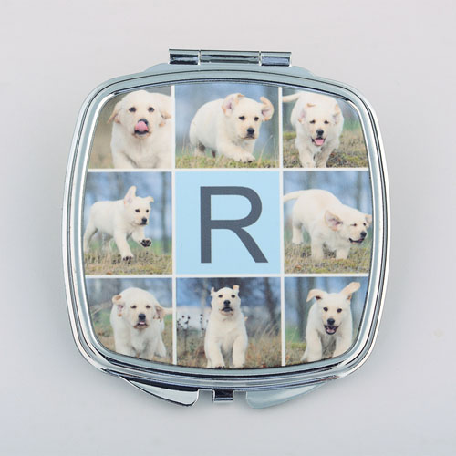 Eight Collage Personalised Square Compact Mirror