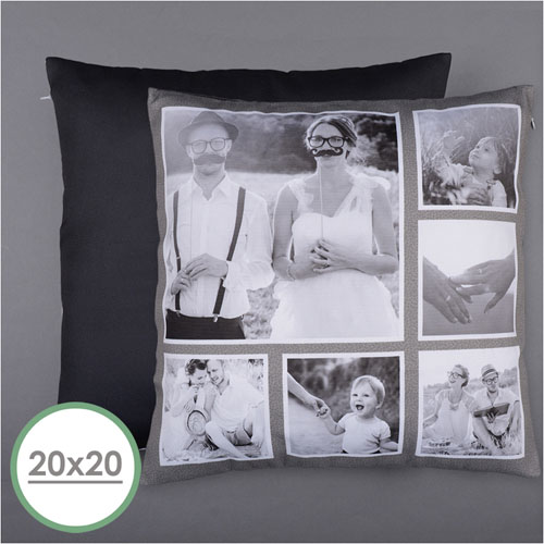 Rustic Instagram Personalised Six Collage Photo Pillow 20