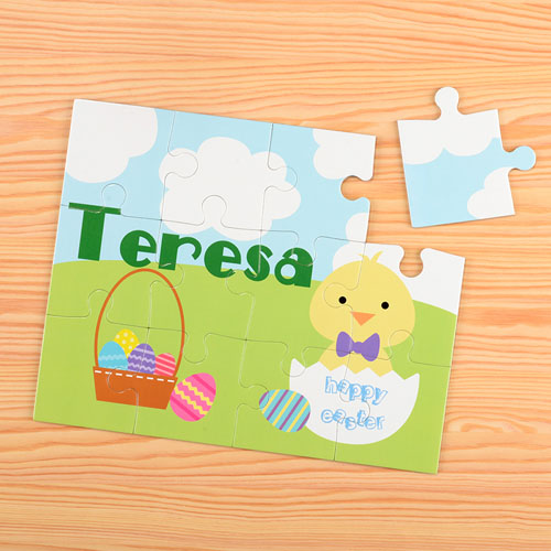 Easter Chick Personalised Kids Puzzle