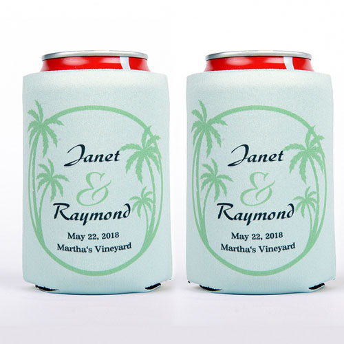 Palm Beach Wedding Personalised Can Cooler