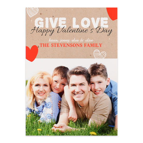 Give Love Personalised Photo Valentine’s Card, 5