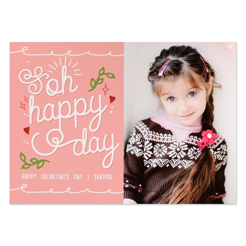 Oh Happy Valentine Personalised Photo Card