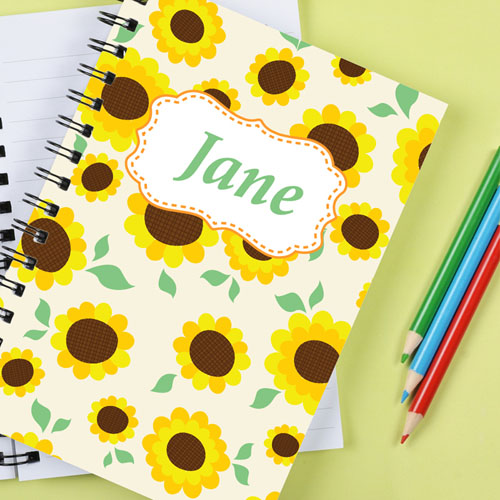 Sunflower Personalised Notebook