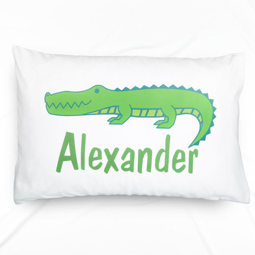 Alligator Personalised Name Pillowcase
