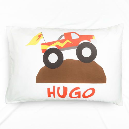 Working Truck Personalised Name Pillowcase