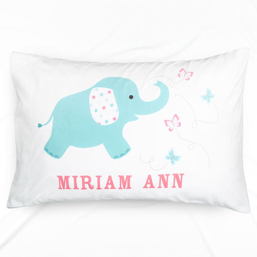 Baby Elephant Personalised Pillowcase