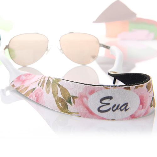 Watercolour Floral Personalised Sunglass Strap