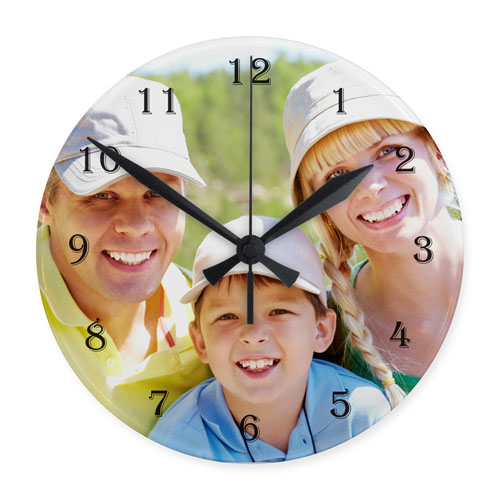 Large Numbers Personalised Frameless Large Round Clock, 10.75