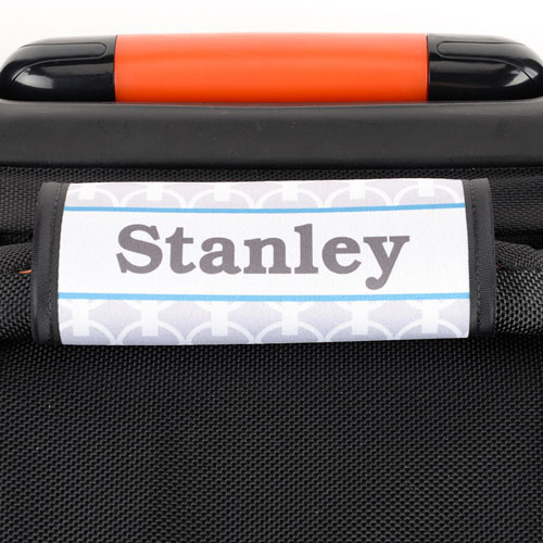 Grey Chain Personalised Luggage Handle Wrap