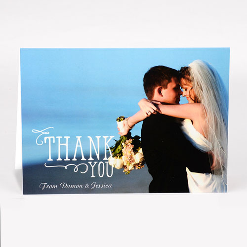 Personalised Thank You Photo Card For Wedding