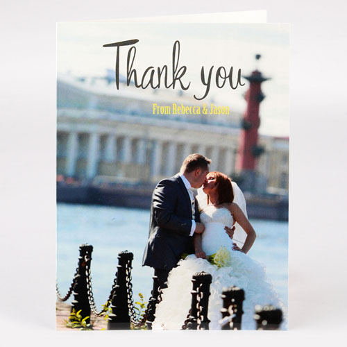 Personalised Wedding Thank You Photo Card