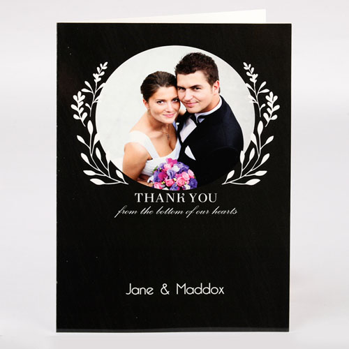 Personalised Thank You From Bottom Of Our Hearts Photo Card For Wedding