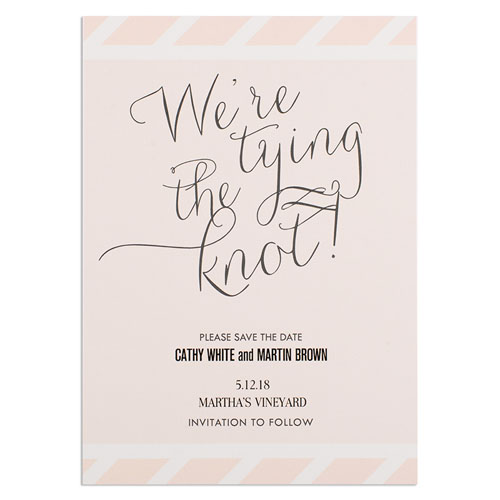 We'Re Tying The Knot Personalised Save The Date Card