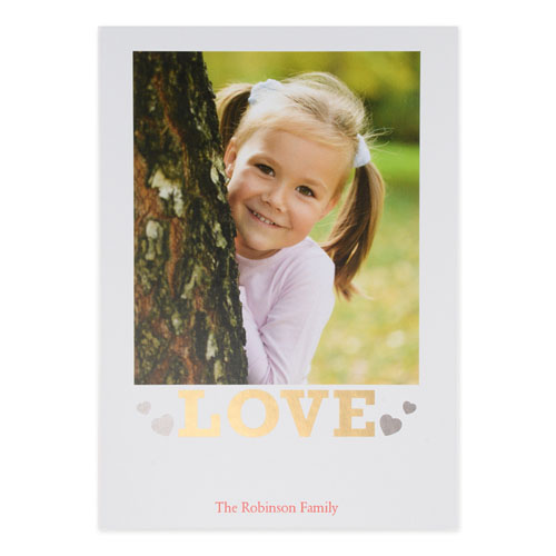Foil Gold Love Personalised Valentine's Day Card