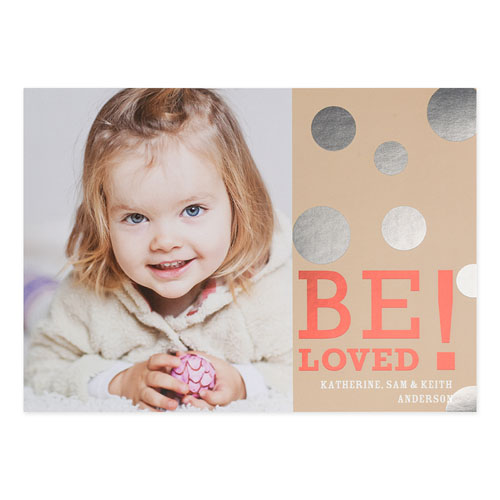 Foil Silver Be Loved Personalised Valentine's Day Card