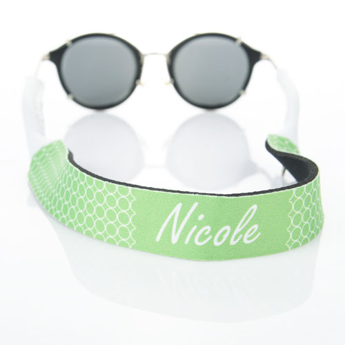 Lime Green Circle Monogrammed Sunglass Strap