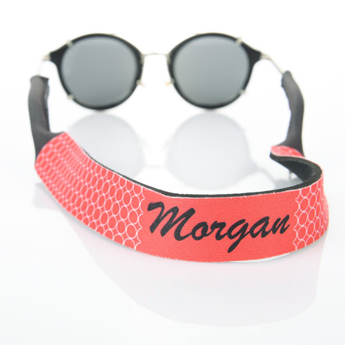 Red Circle Monogrammed Sunglass Strap