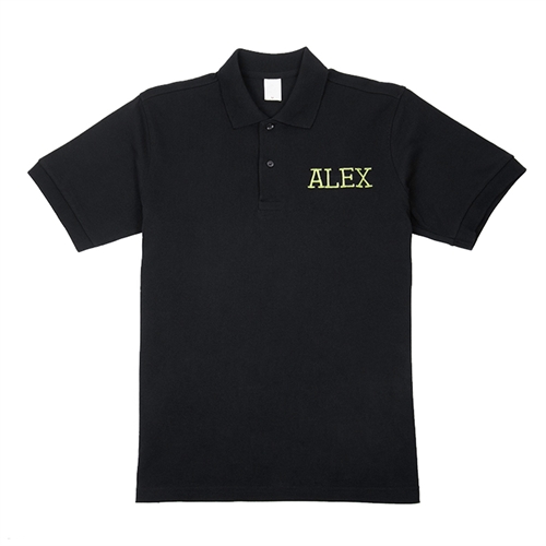 Personalised Embroidered XS Polo Shirt, Black