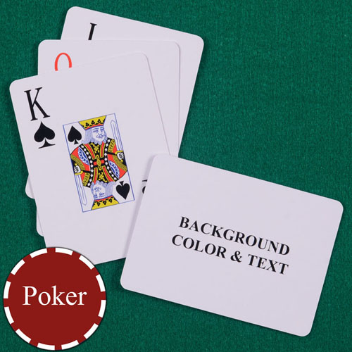 My Own Poker Jumbo Index Landscape Background Colour & Text Playing Cards