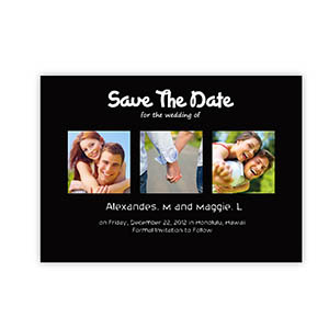 Create Your Own Save The Date Cards, Puppy Love Black