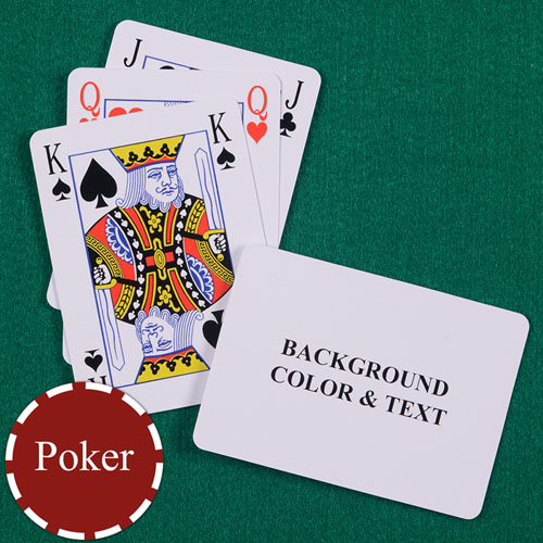 Personalised Poker Size Bridge Style Landscape Playing Cards