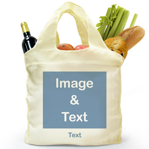Personalised Folded Shopper Bag, Square Image