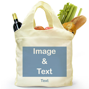 Personalised Folded Shopper Bag, Full Landscape Image