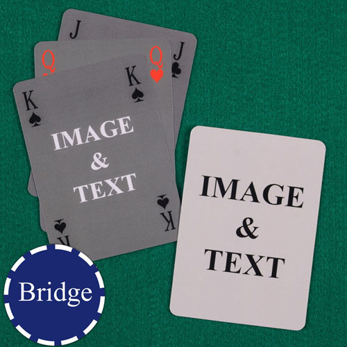 Bridge Size Playing Cards Classic Bridge Style Custom 2 Sides