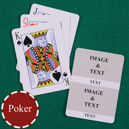 Personalised Poker Size White Two Collage Photo Playing Cards
