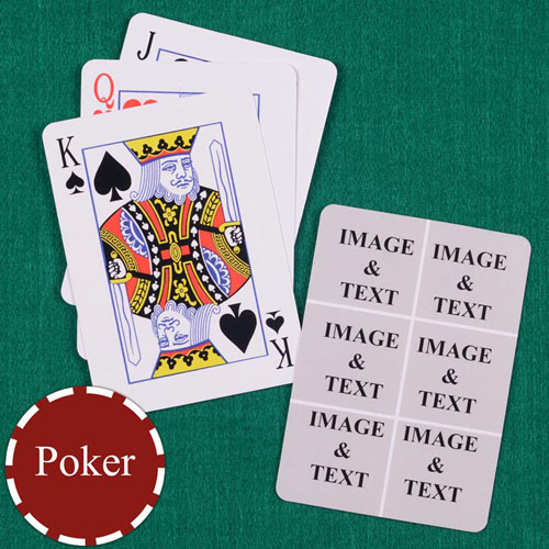 Personalised Poker Six Collage Photo Playing Cards